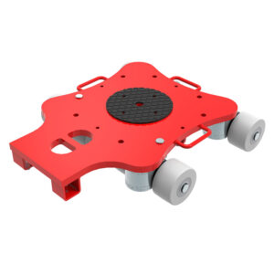 The ECO-Skate® ROTOflex RFXN12 is red with four gray wheels, a textured black platform, and two carry handles.