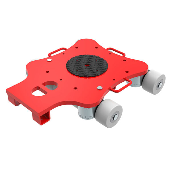 The ECO-Skate® ROTOflex RFXN12 is red with four gray wheels, a textured black platform, and two carry handles.