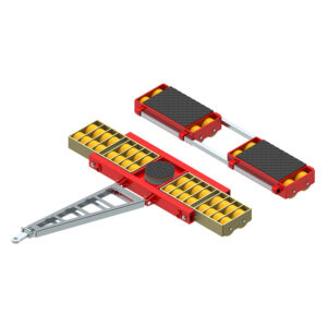 The ECO-Skate® BIG88LS features red and yellow rollers and a pull handle for moving heavy equipment.
