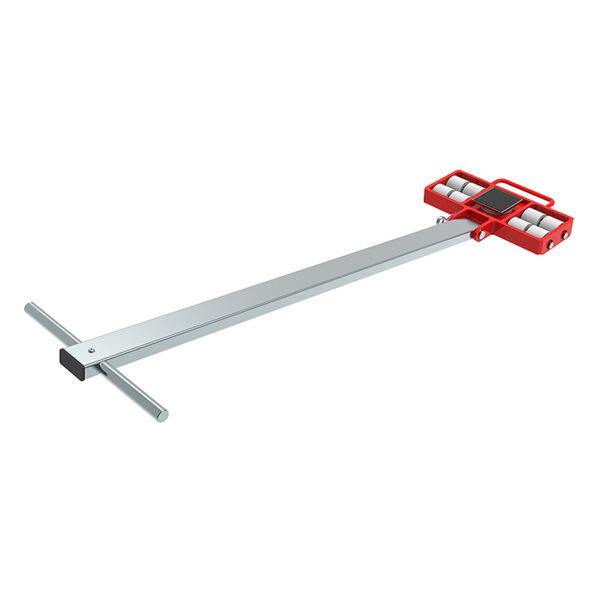 ECO-Skate® MINI MN25LS with long handle, red base, and nylon wheels for lifting and moving heavy items.