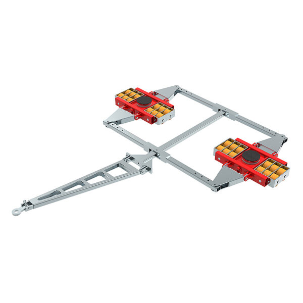 ECO-Skate® DUO X48D: Adjustable metal frame machinery skate with rollers for heavy equipment moving.