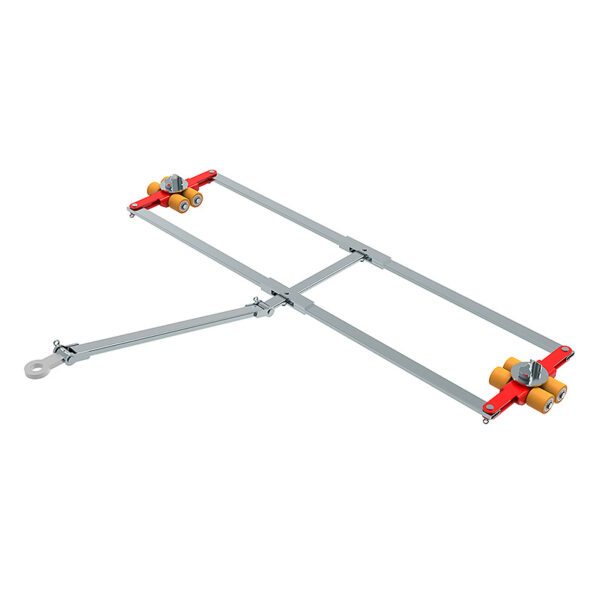 The ECO-Skate® ISOCON IC60D & IC60S features a metal frame, four orange wheels, and an extended tow arm.